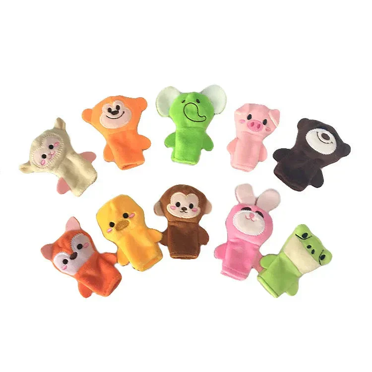 Hand Finger Puppets Plush Set – Animal Cartoon Toys for Kids - Image 5