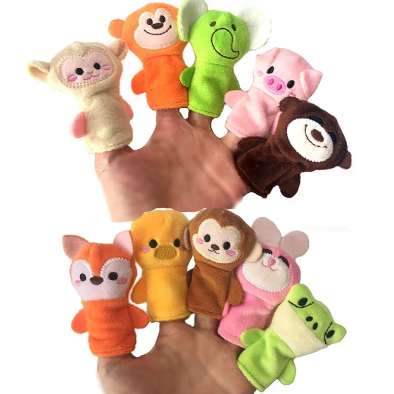 Hand Finger Puppets Plush Set – Animal Cartoon Toys for Kids - Image 6