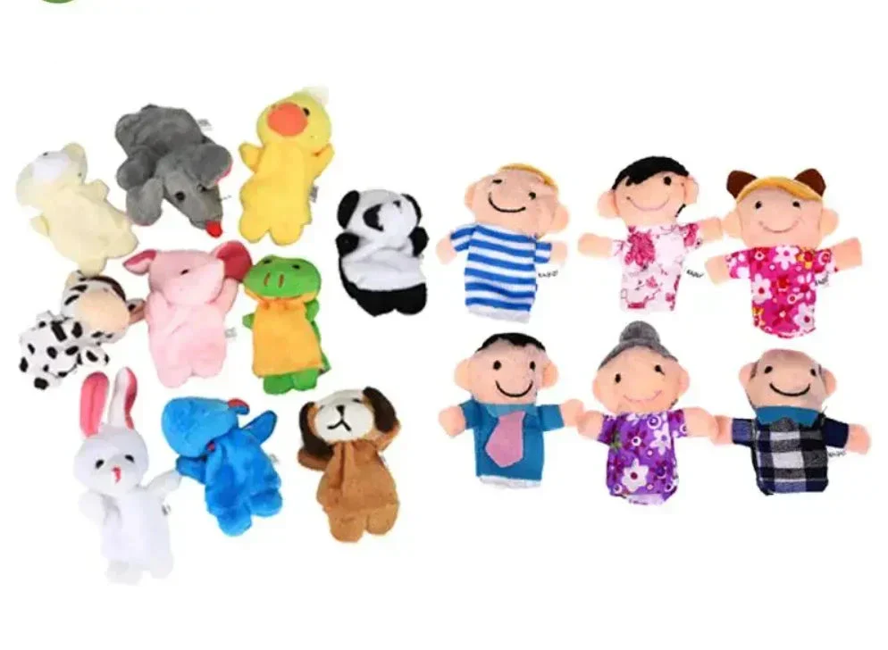 Hand Finger Puppets Plush Set – Animal Cartoon Toys for Kids - Image 8