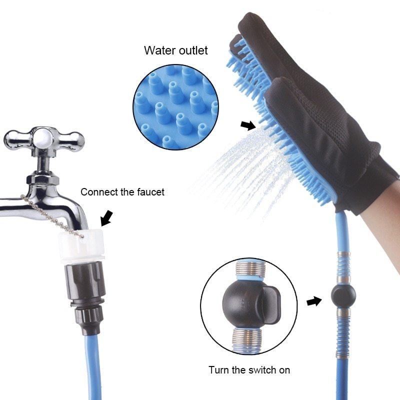 Handheld Pet Bathing Shower Glove - Image 3