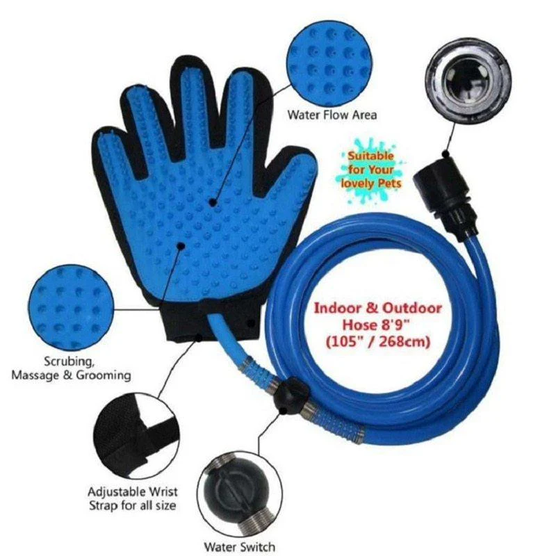 Handheld Pet Bathing Shower Glove - Image 4