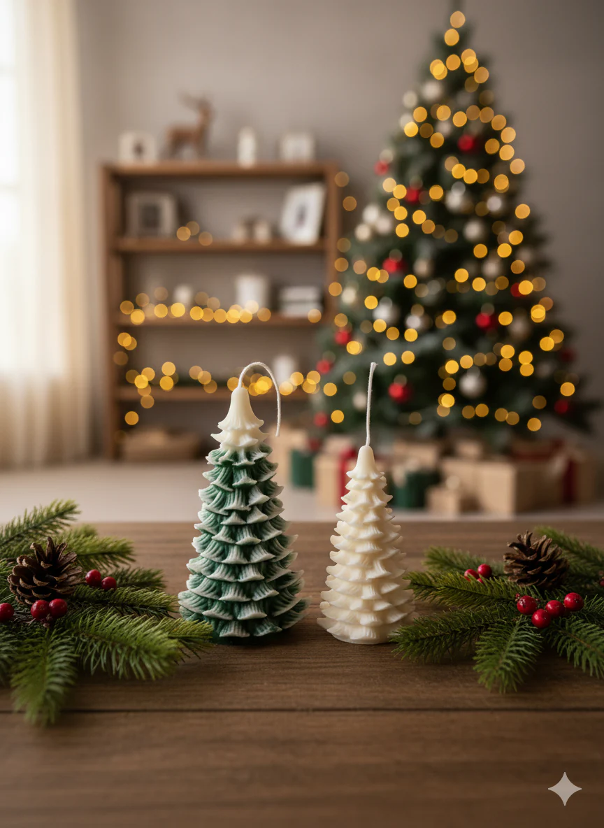 Handmade Christmas Tree Candles - Image 2