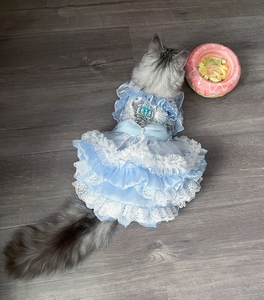 Handmade Cinderella Puppy Costume Dog Dress - Image 3