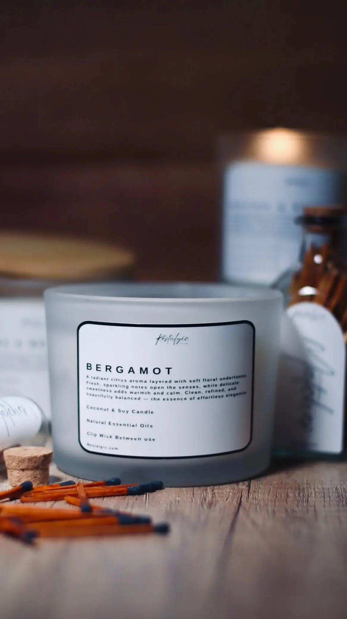 Handmade Coconut Soy Wax Candle | Clean-Burning Artisan Candle – Restalgic - Image 4