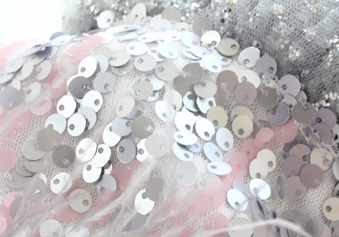 Handmade Glamorous Sequin Feather Pet Clothing Elegant Sparkling Dog Princess Dress - Image 6