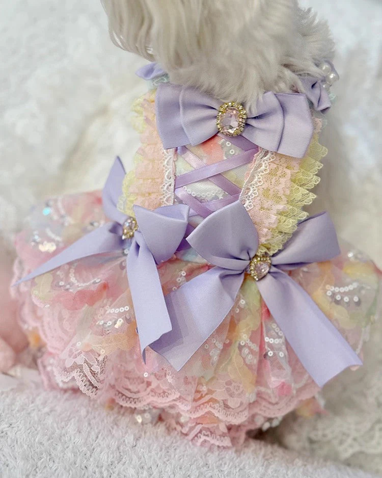 Handmade Luxury Dog Dress Princess Lace Tutu - Image 4
