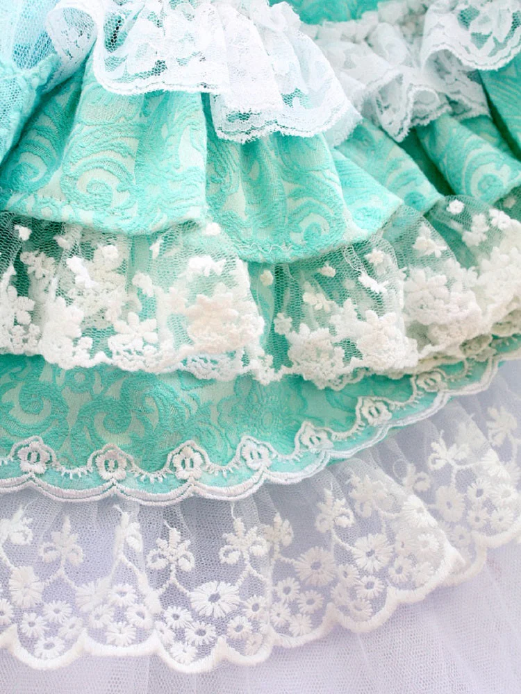 Handmade Luxury Dog Trailing Dress Pet Clinoline Weddings Gown - Image 8