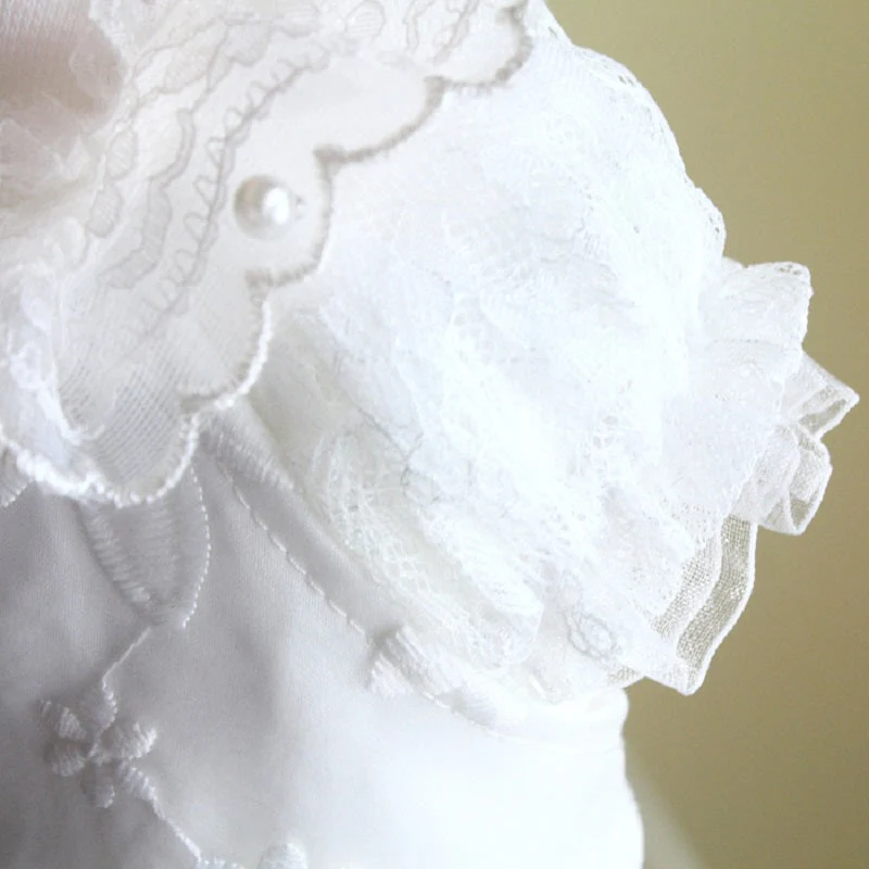 Handmade Luxury White Pet Wedding Dress Dogs Cats Bridal Gown - Image 9