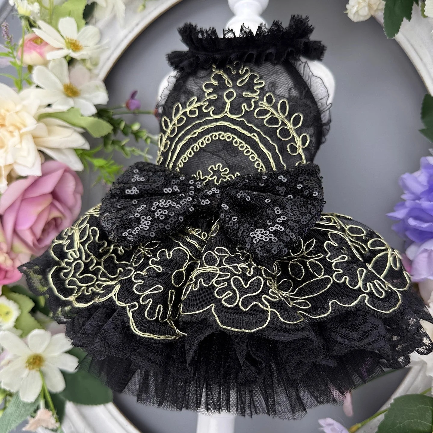 Handmade Princess Puppy Outfit Lace Tutu - Image 4