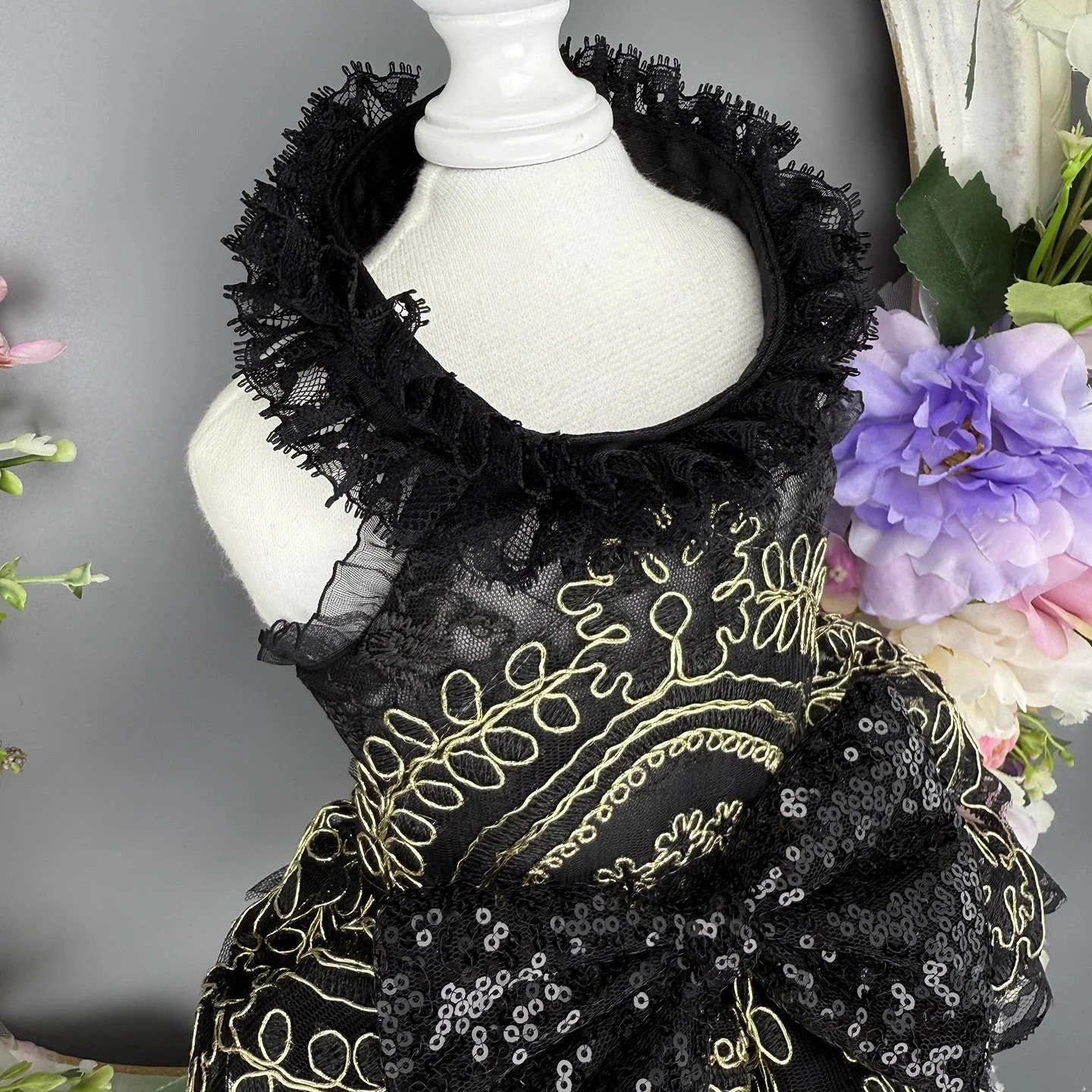 Handmade Princess Puppy Outfit Lace Tutu - Image 6