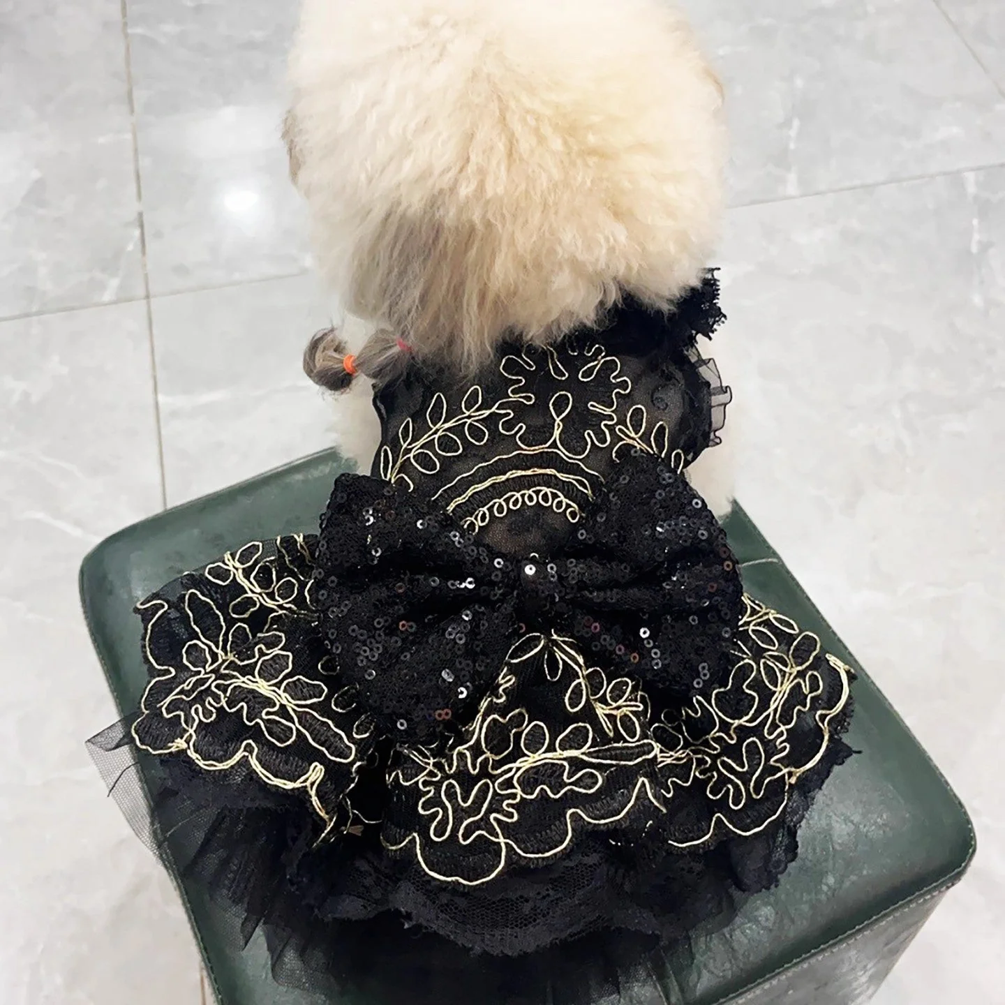 Handmade Princess Puppy Outfit Lace Tutu - Image 8