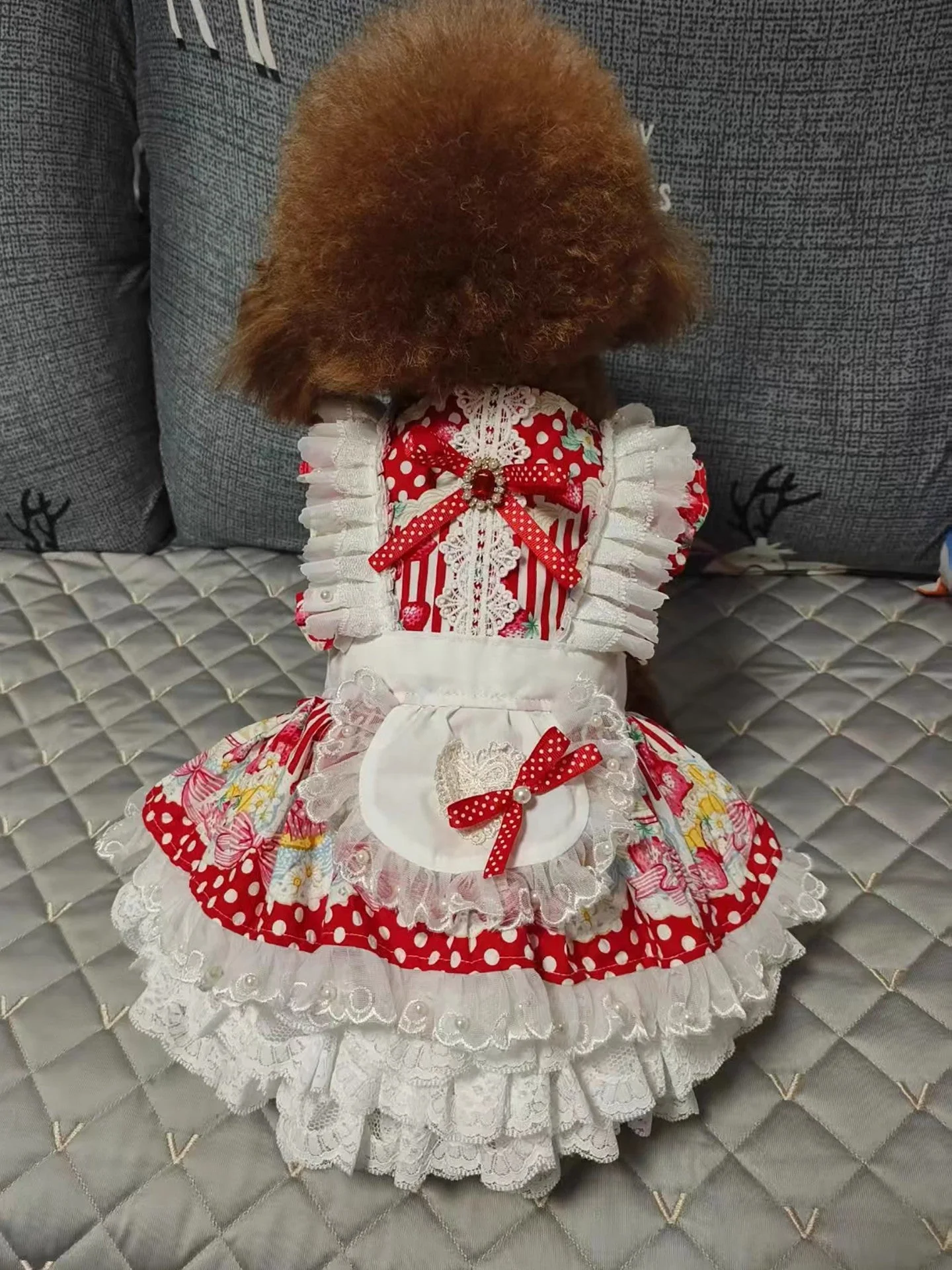 Handmade Sweet Lolita Pet Dress - Image 2