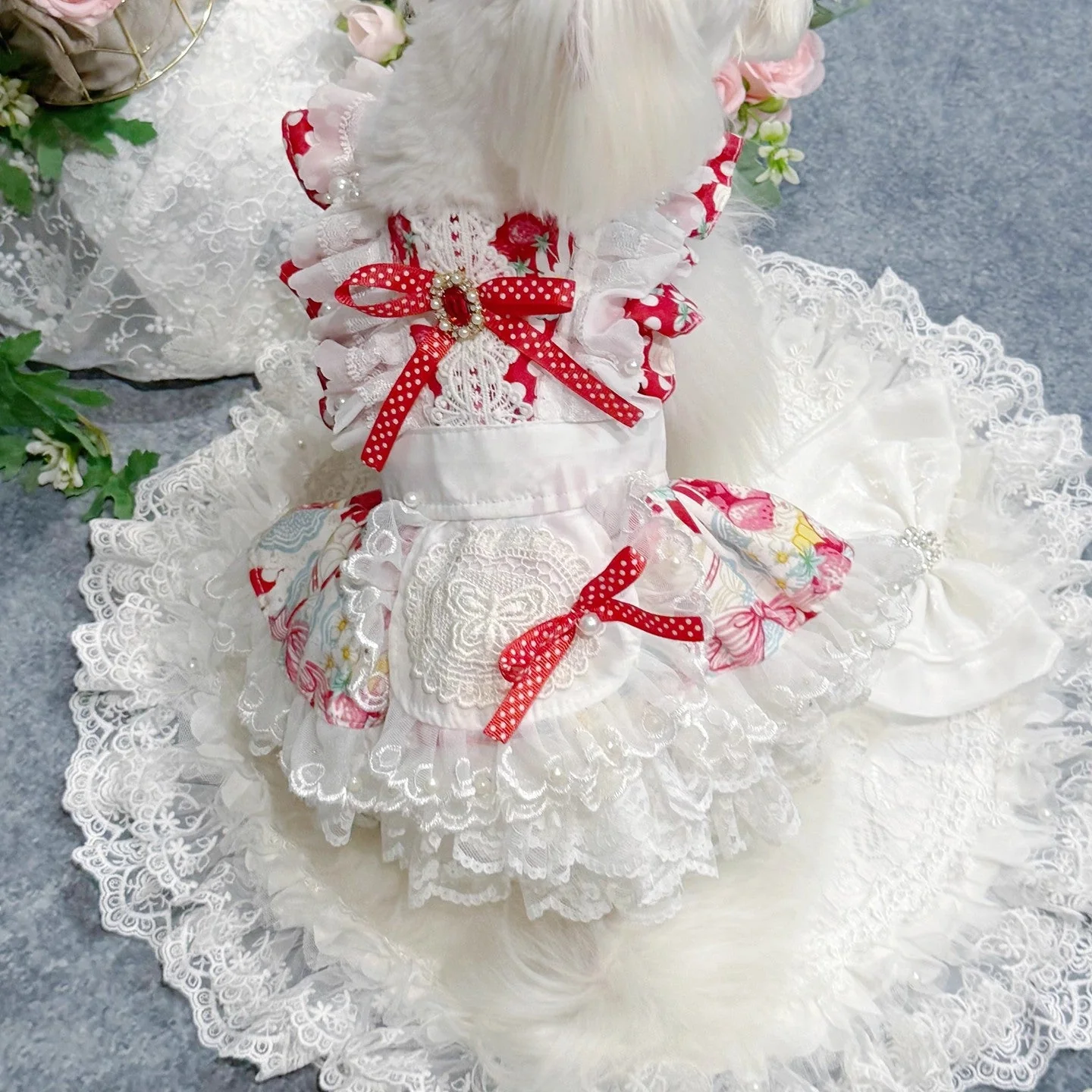 Handmade Sweet Lolita Pet Dress - Image 3