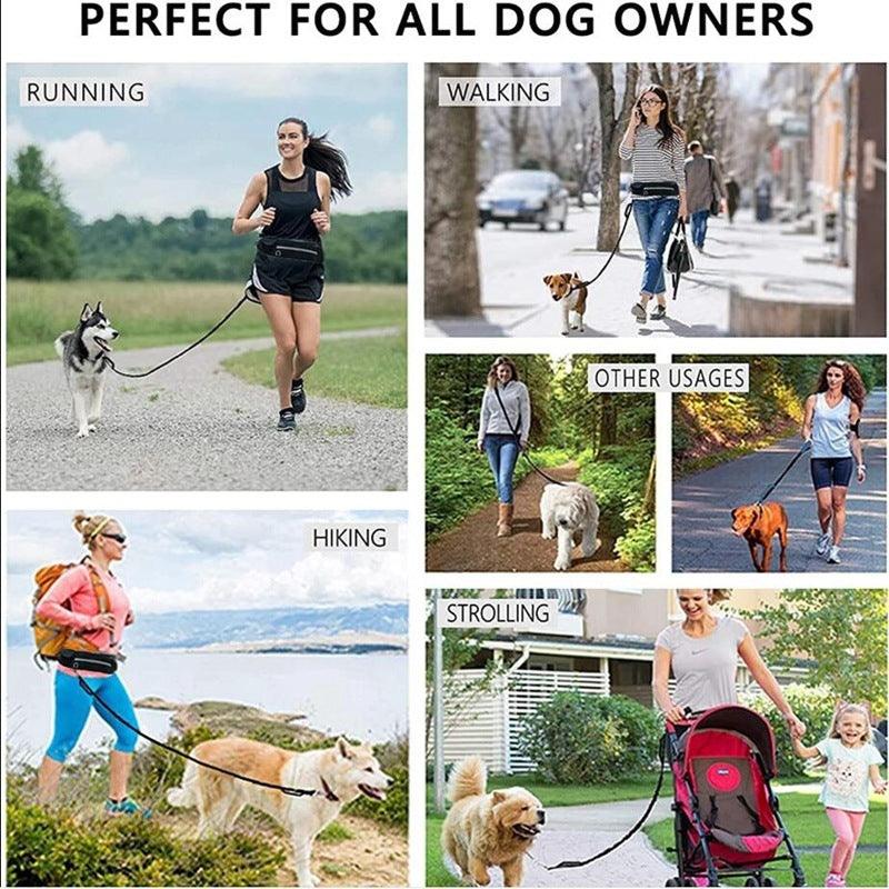 Hands Free Dog Leash with Waist Bag - Image 3