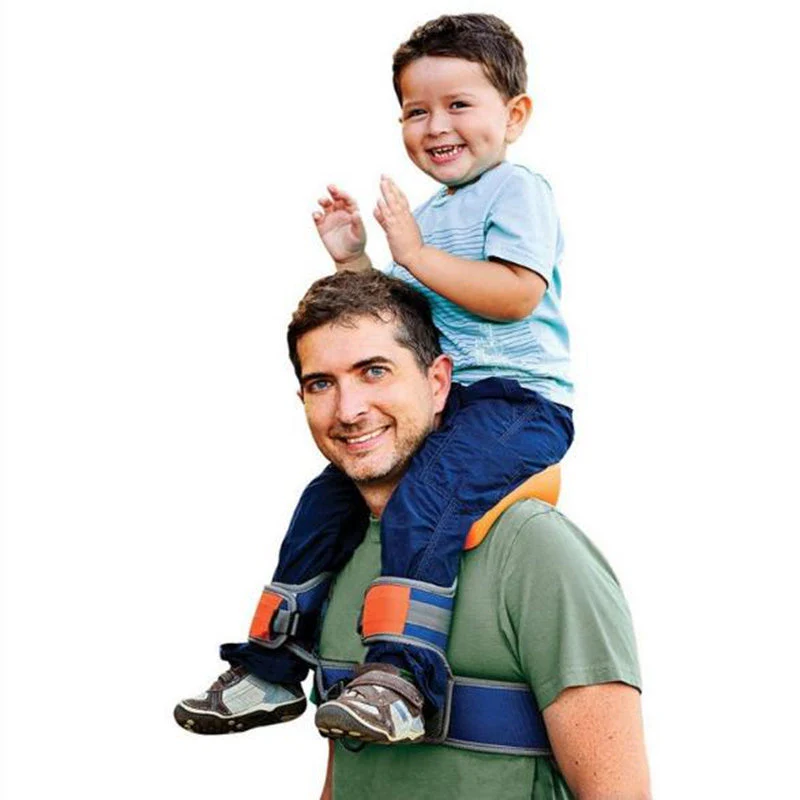 Hands-Free Shoulder Carrier with Ankle Straps and Cushioned Hip Seat Nylon Child Strap Rider travel back frame infant saddle - Image 4