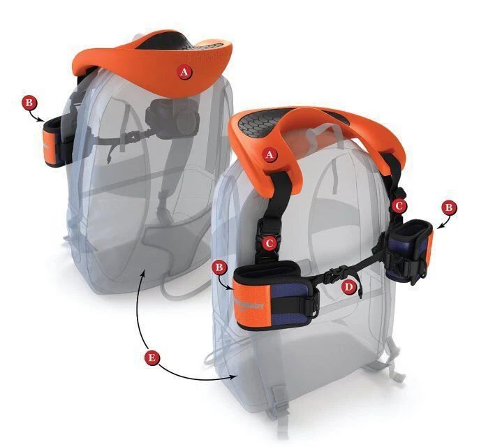 Hands-Free Shoulder Carrier with Ankle Straps and Cushioned Hip Seat Nylon Child Strap Rider travel back frame infant saddle - Image 8