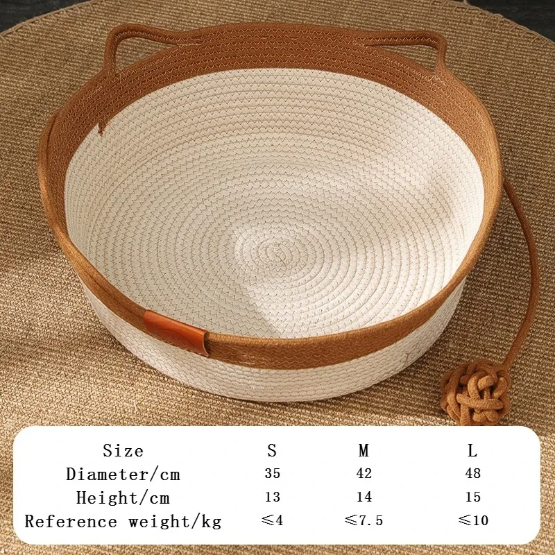 Handwoven Rattan Cat Bed – Cozy, Scratch-Resistant & Washable - Image 9