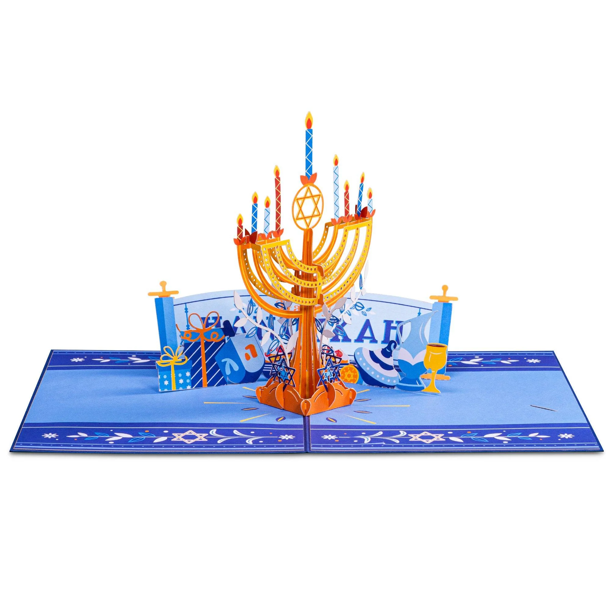 Hanukkah Menorah 3D Pop Up Card - Image 2