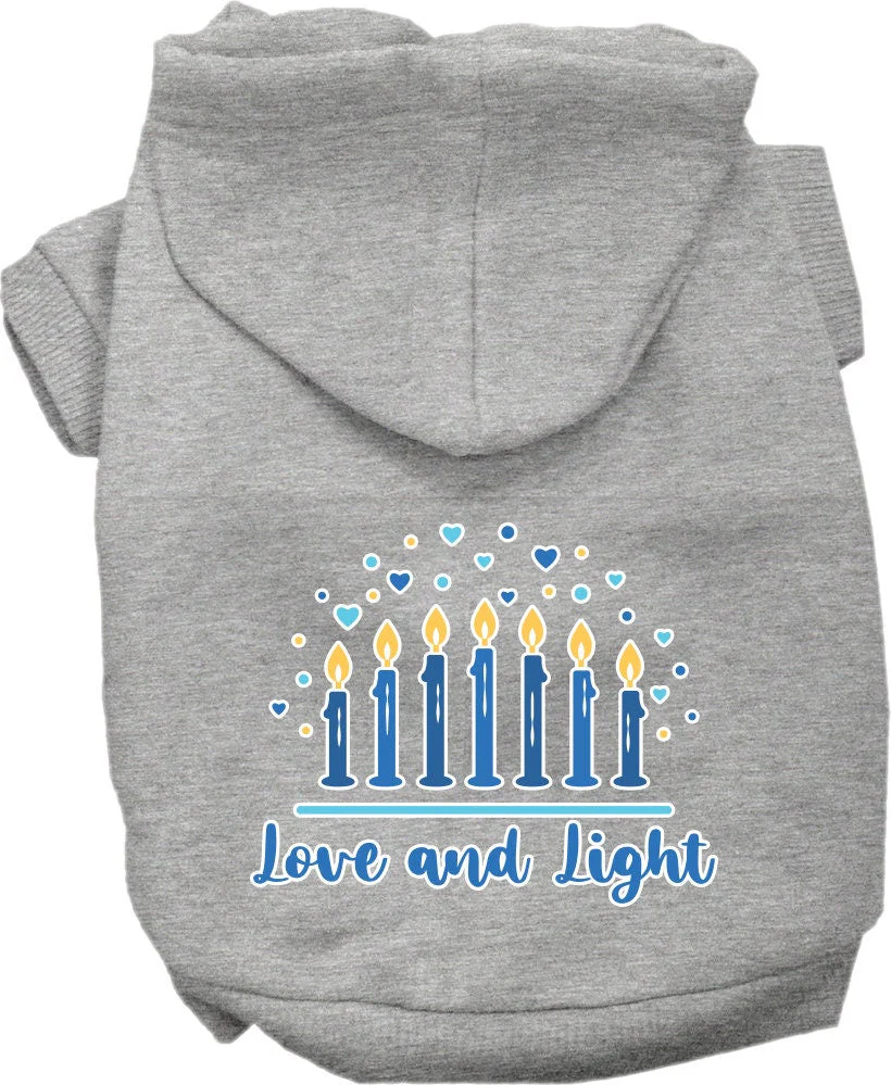 Hanukkah Pet, Dog and Cat Hoodie Screen Printed, "Love and Light" - Image 7