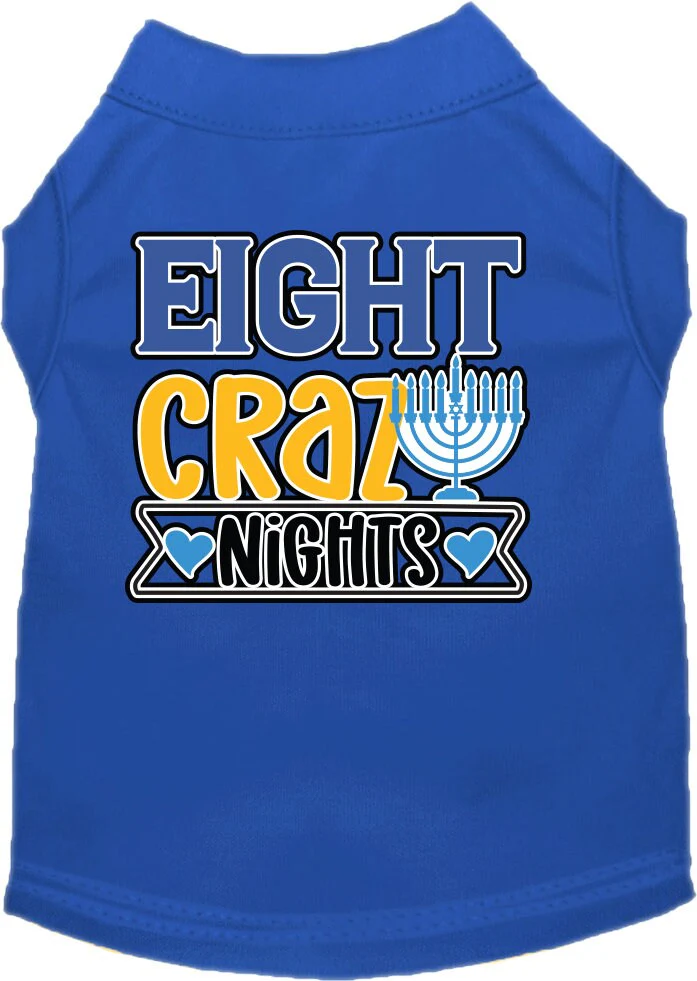 Hanukkah Pet Dog and Cat Shirt Screen Printed, "Eight Crazy Nights" - Image 5