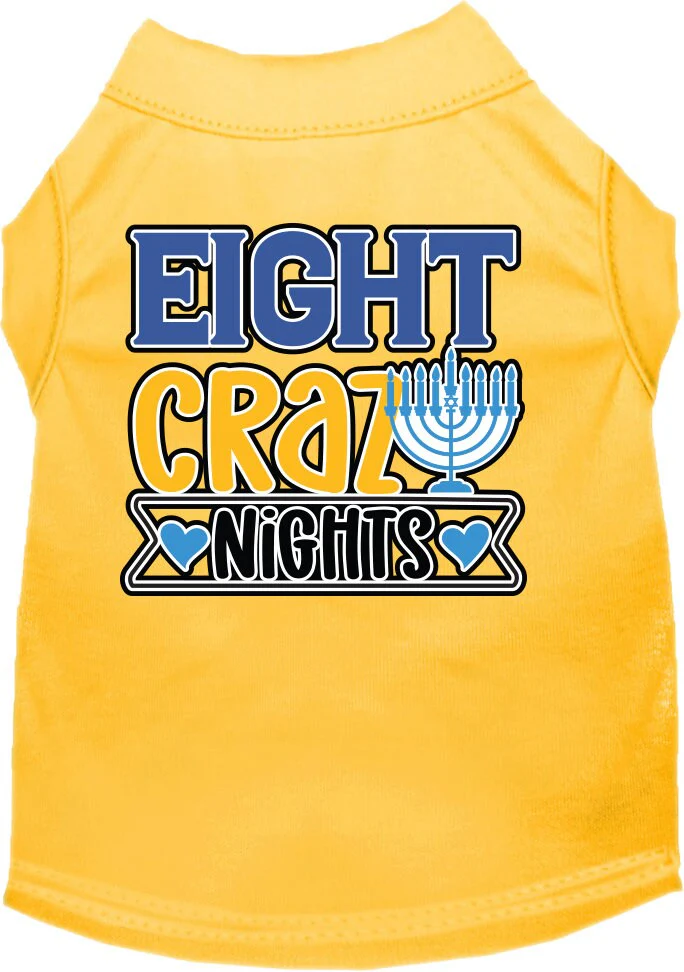 Hanukkah Pet Dog and Cat Shirt Screen Printed, "Eight Crazy Nights" - Image 6