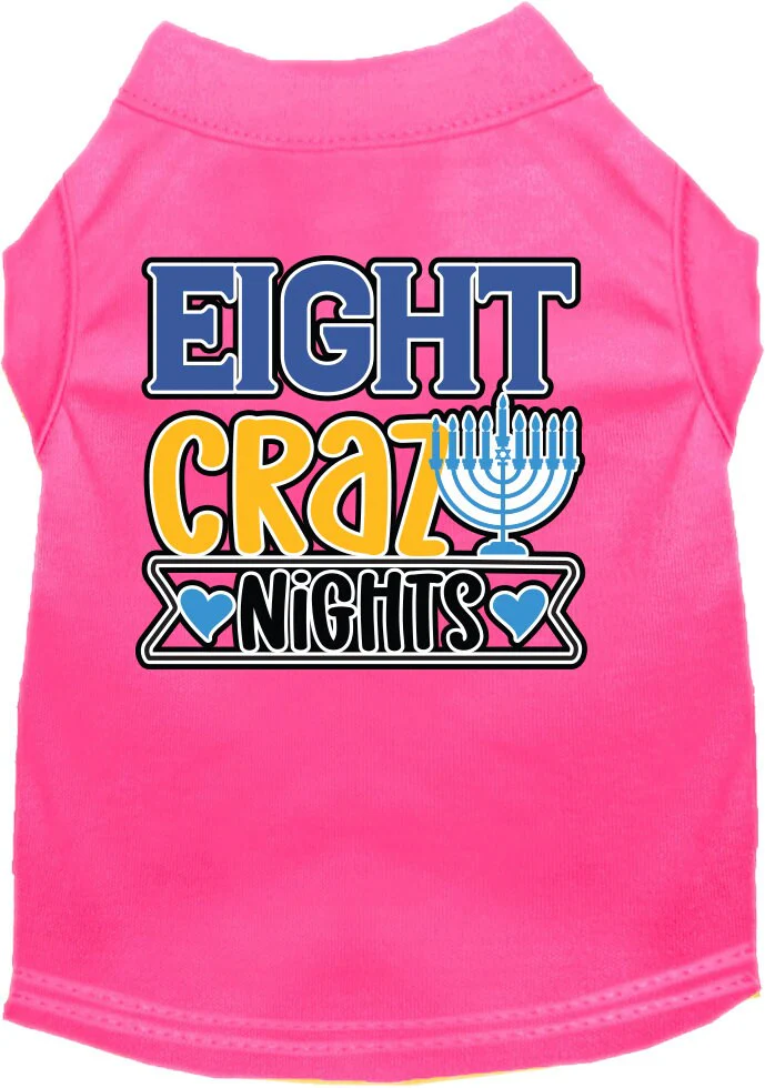 Hanukkah Pet Dog and Cat Shirt Screen Printed, "Eight Crazy Nights" - Image 7
