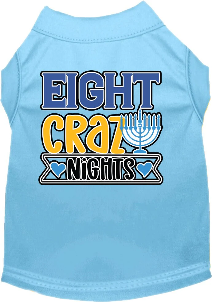 Hanukkah Pet Dog and Cat Shirt Screen Printed, "Eight Crazy Nights" - Image 8