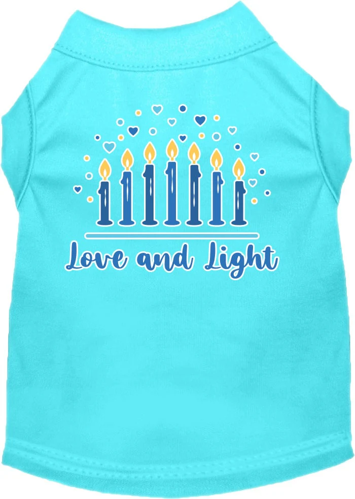 Hanukkah Pet Dog and Cat Shirt Screen Printed, "Love & Light" - Image 3