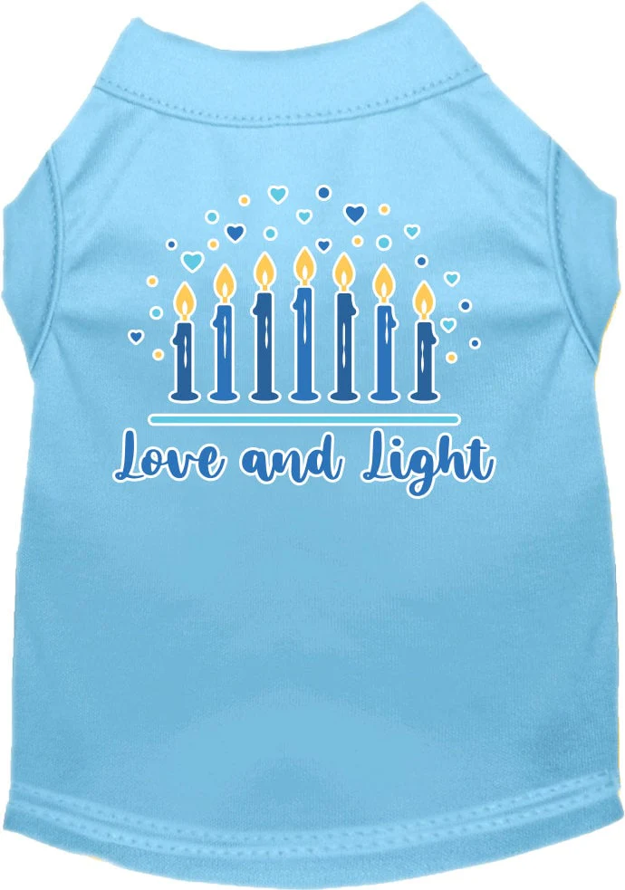 Hanukkah Pet Dog and Cat Shirt Screen Printed, "Love & Light" - Image 4