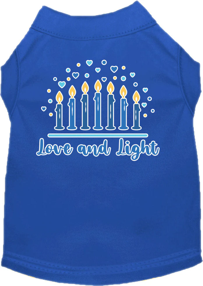 Hanukkah Pet Dog and Cat Shirt Screen Printed, "Love & Light" - Image 6