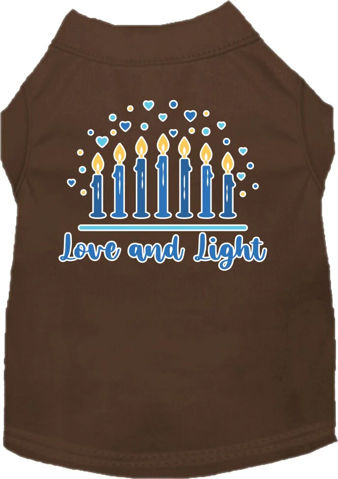 Hanukkah Pet Dog and Cat Shirt Screen Printed, "Love & Light" - Image 7
