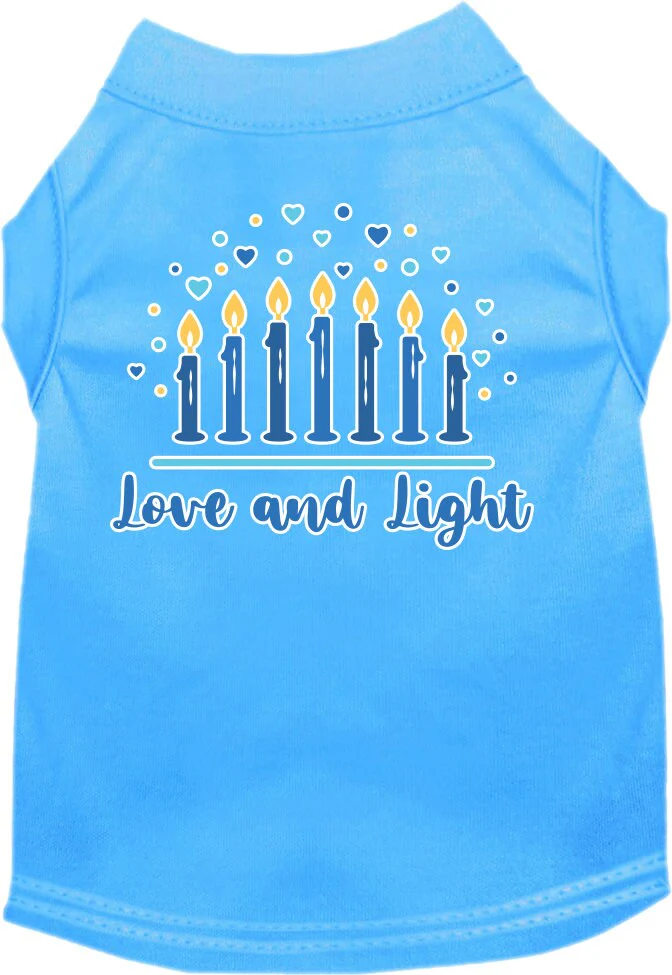 Hanukkah Pet Dog and Cat Shirt Screen Printed, "Love & Light" - Image 8