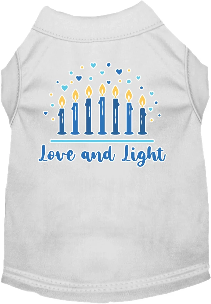 Hanukkah Pet Dog and Cat Shirt Screen Printed, "Love & Light" - Image 9