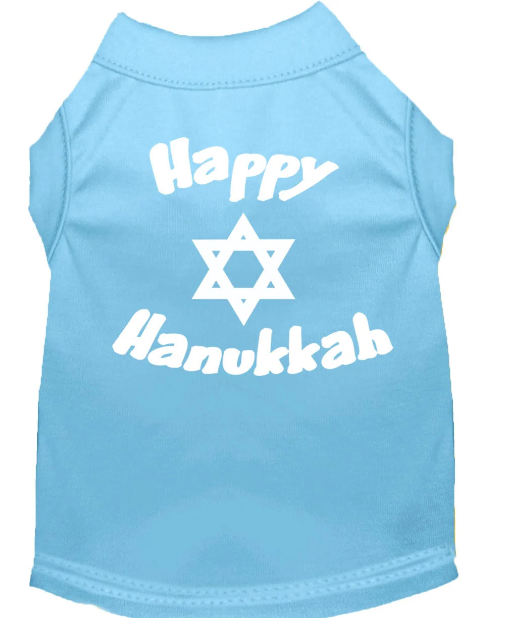 Hanukkah Pet Dog & Cat Shirt Screen Printed, "Happy Hanukkah" - Image 10