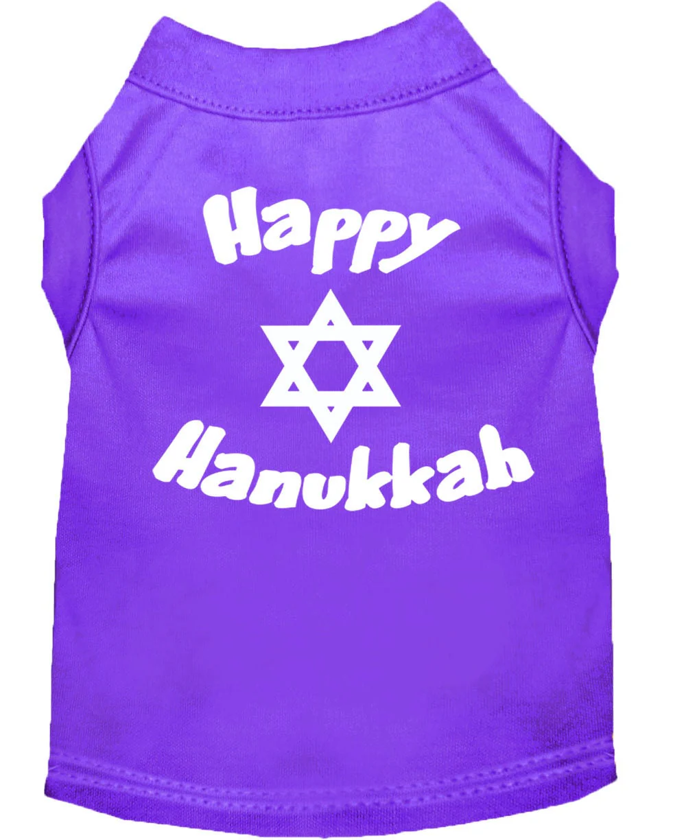 Hanukkah Pet Dog & Cat Shirt Screen Printed, "Happy Hanukkah" - Image 6