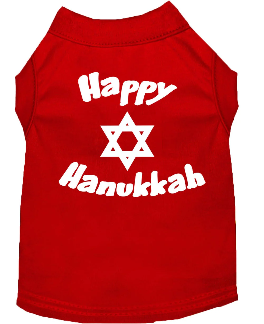 Hanukkah Pet Dog & Cat Shirt Screen Printed, "Happy Hanukkah" - Image 7