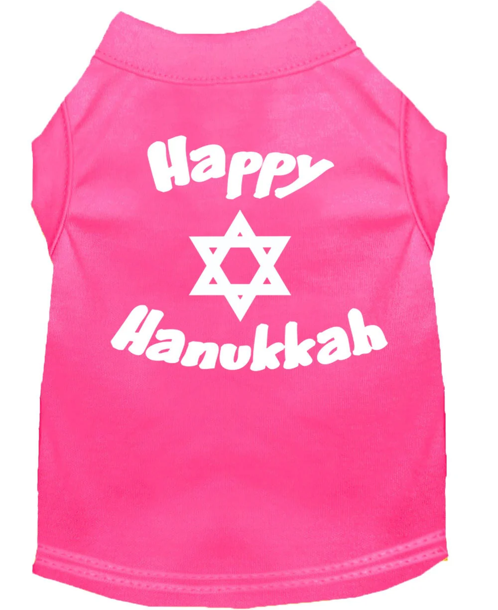Hanukkah Pet Dog & Cat Shirt Screen Printed, "Happy Hanukkah" - Image 8