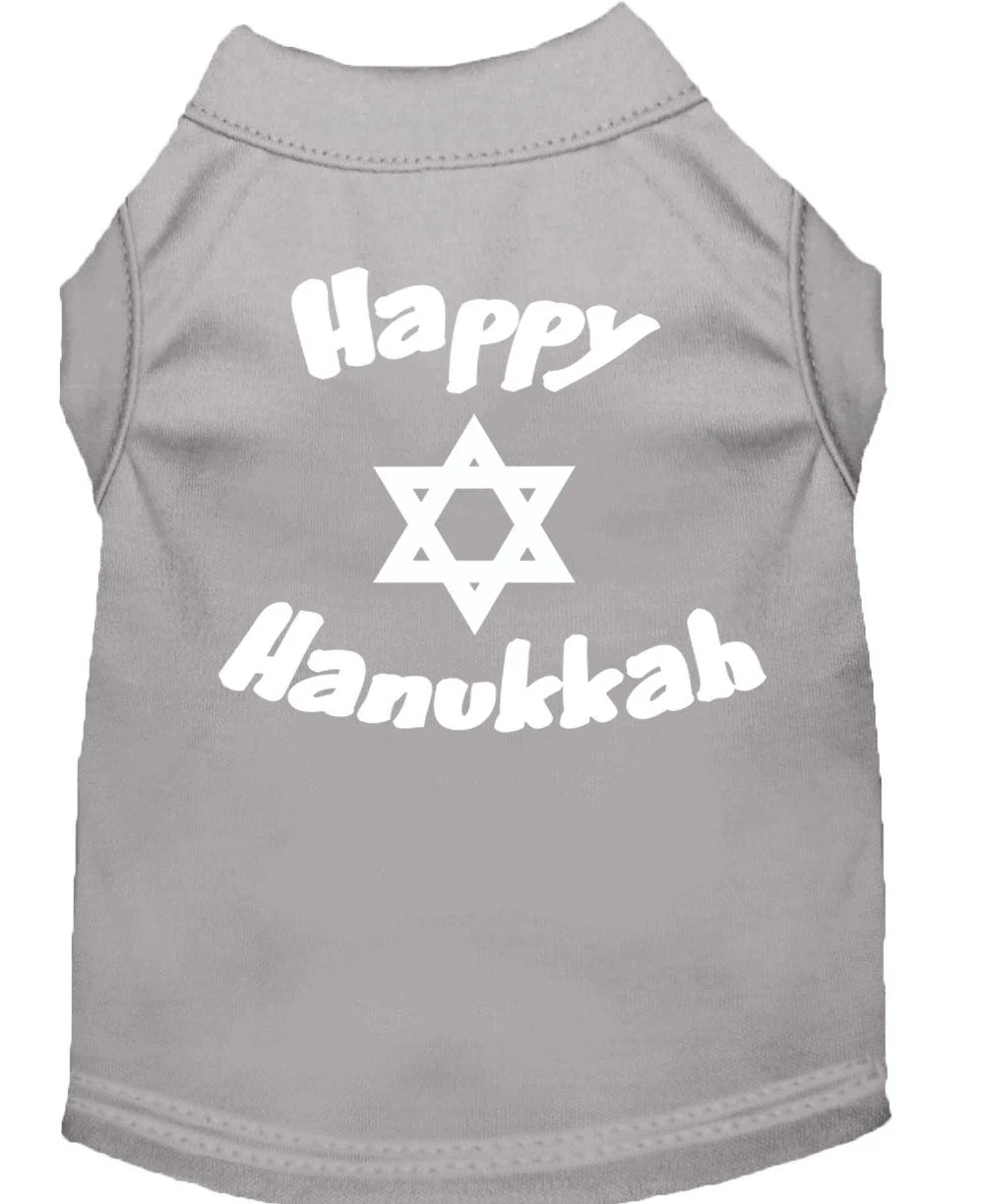 Hanukkah Pet Dog & Cat Shirt Screen Printed, "Happy Hanukkah" - Image 9