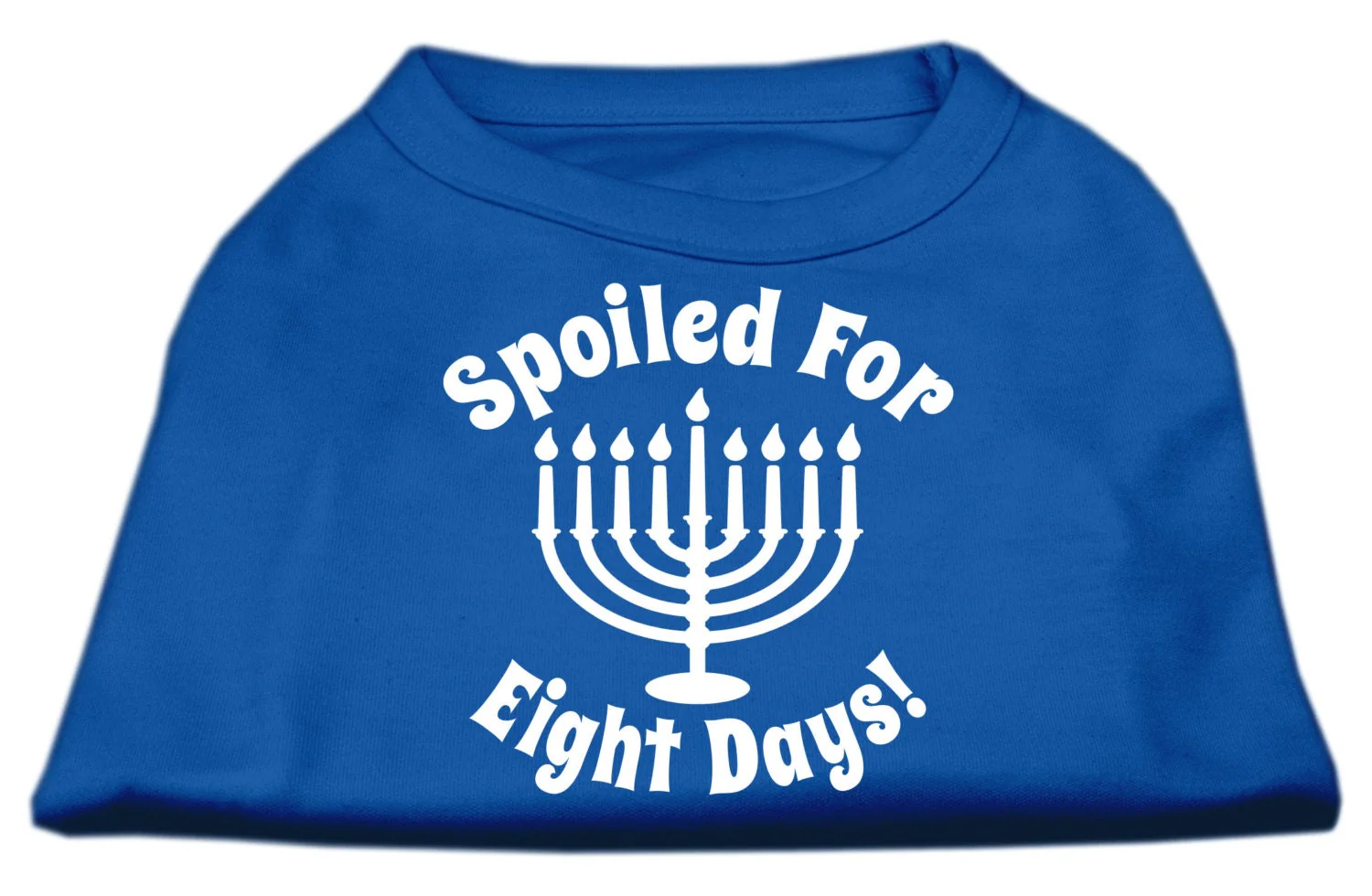 Hanukkah Pet Dog & Cat Shirt Screen Printed, "Spoiled for Eight Days" - Image 3