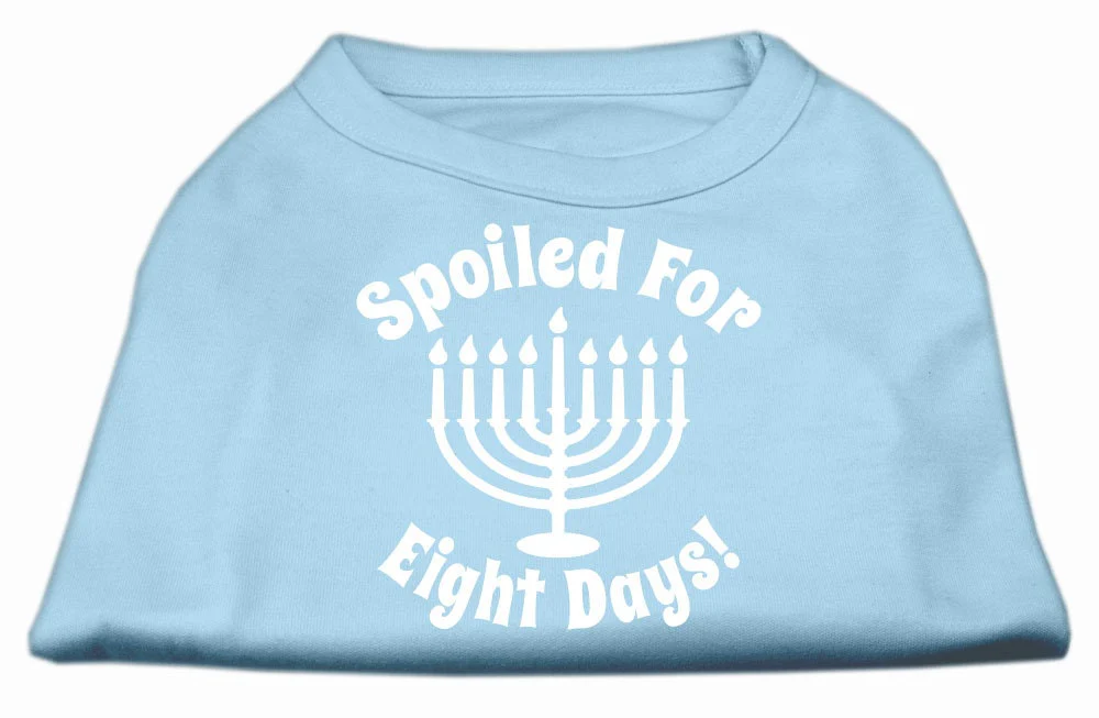 Hanukkah Pet Dog & Cat Shirt Screen Printed, "Spoiled for Eight Days" - Image 4