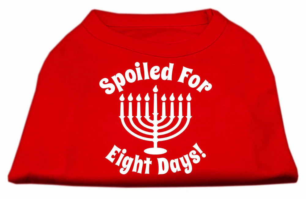 Hanukkah Pet Dog & Cat Shirt Screen Printed, "Spoiled for Eight Days" - Image 6