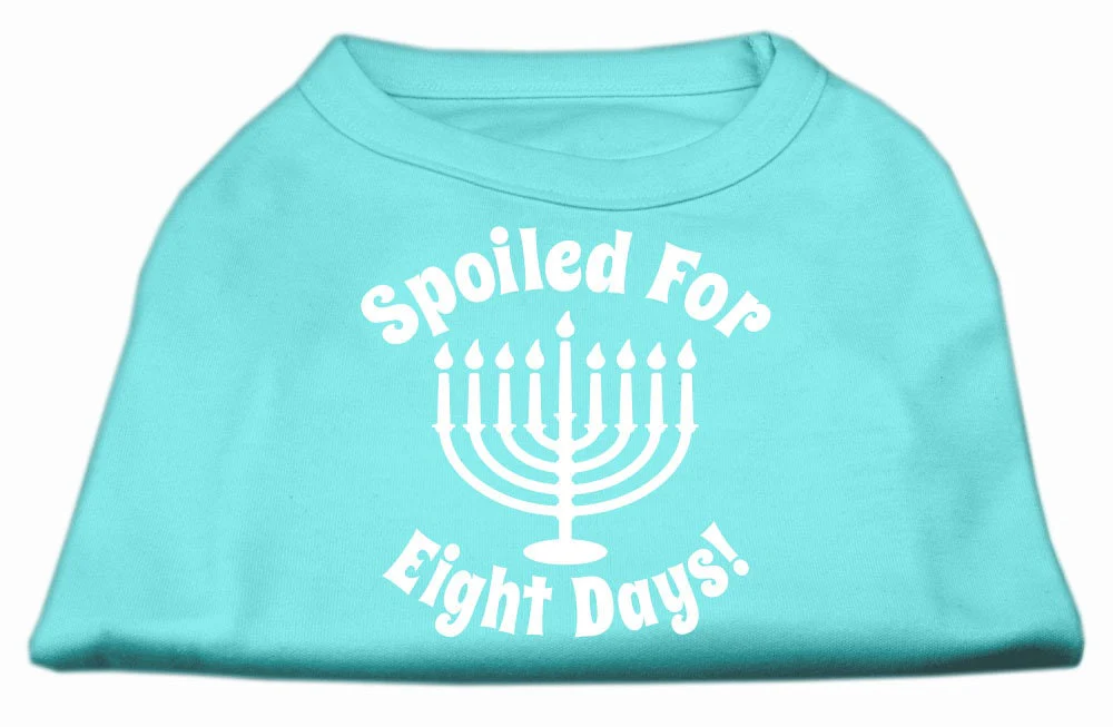 Hanukkah Pet Dog & Cat Shirt Screen Printed, "Spoiled for Eight Days" - Image 7