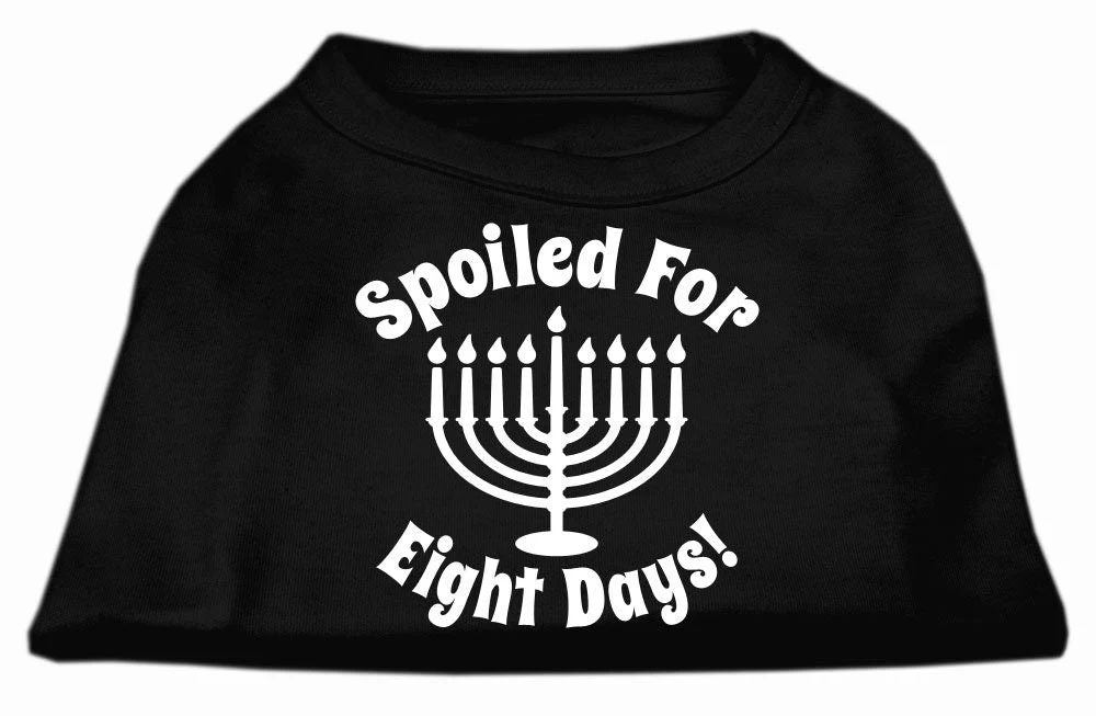 Hanukkah Pet Dog & Cat Shirt Screen Printed, "Spoiled for Eight Days" - Image 8