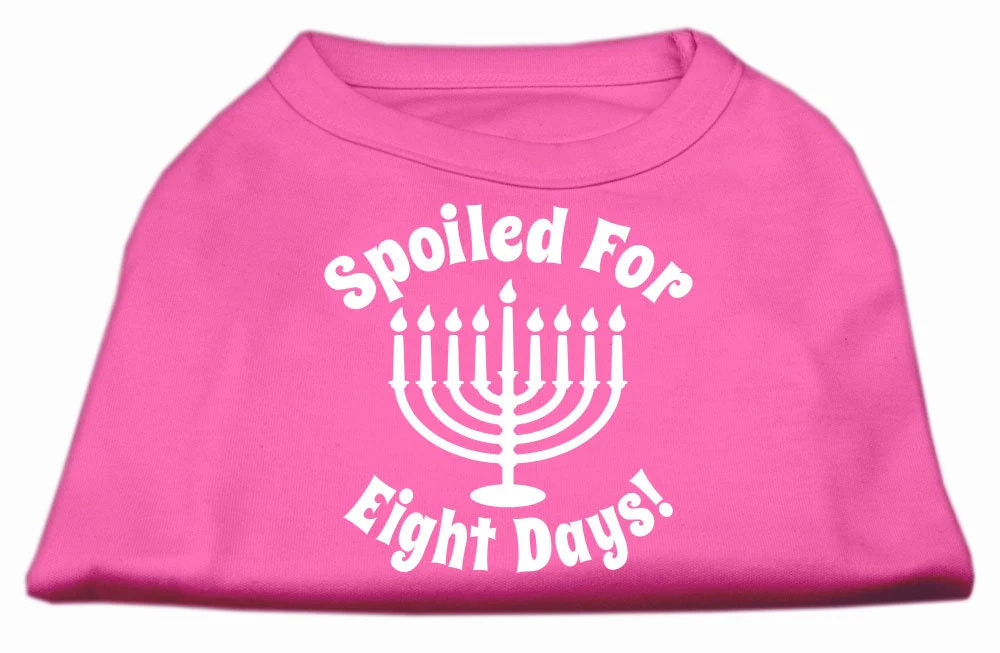 Hanukkah Pet Dog & Cat Shirt Screen Printed, "Spoiled for Eight Days" - Image 9