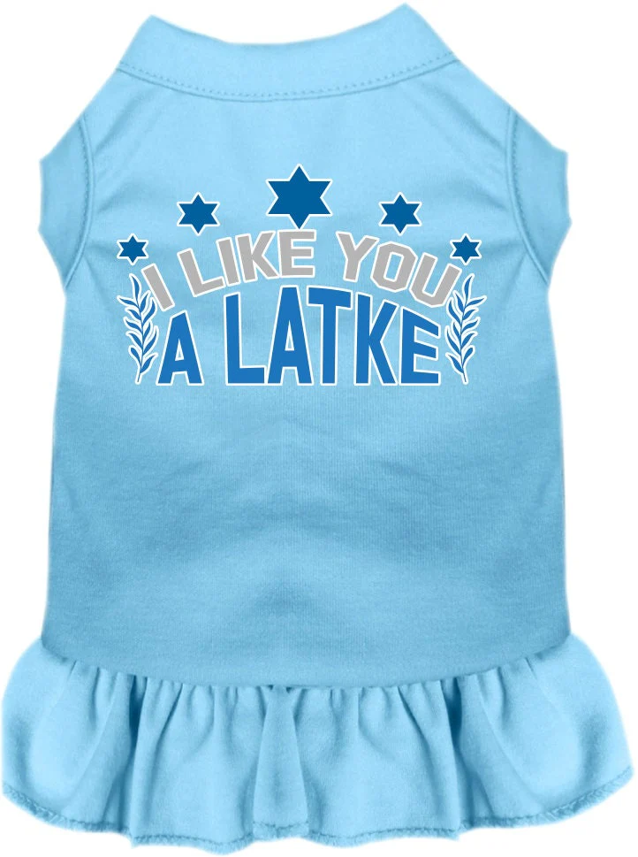 Hanukkah Pet Dress "I Like You A Latke" - Image 3