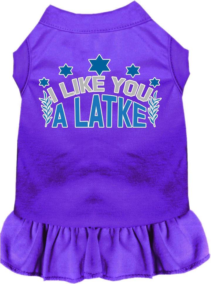 Hanukkah Pet Dress "I Like You A Latke" - Image 7