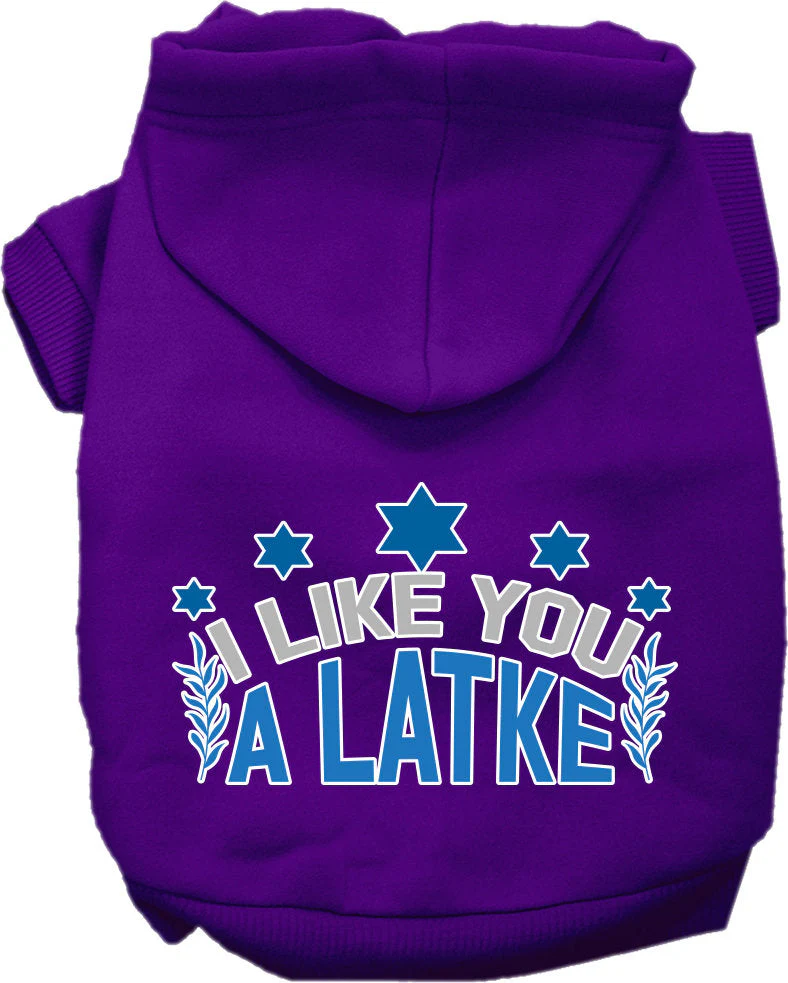 Hanukkah Pet Hoodie "I Like You A Latke" - Image 10