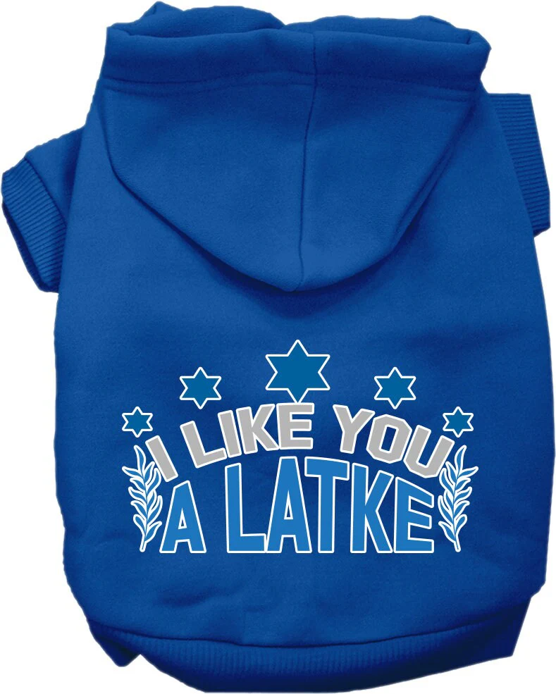 Hanukkah Pet Hoodie "I Like You A Latke" - Image 5