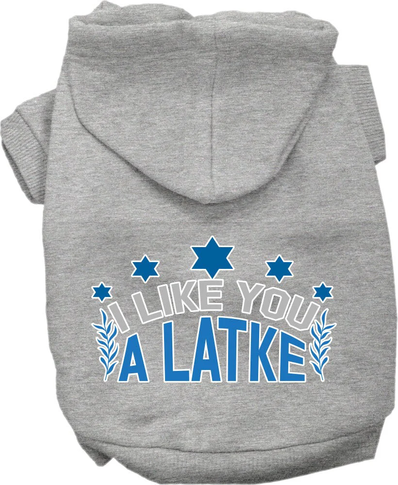 Hanukkah Pet Hoodie "I Like You A Latke" - Image 7