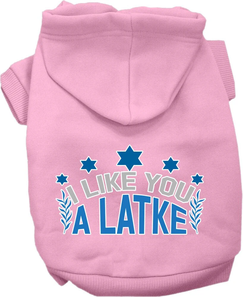 Hanukkah Pet Hoodie "I Like You A Latke" - Image 8